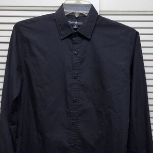 Beverly Hills Polo Club Men's Black Long Sleeve Dress Shirt
